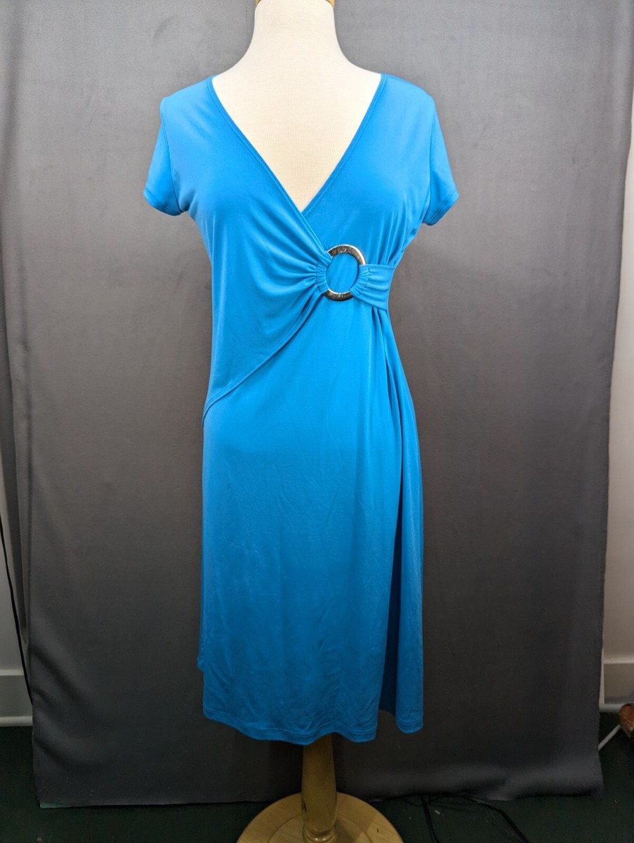 find thrifted bodycon dresses for resale. Body Central Dress Large Blue A Line Midi Metallic Ring Vintage 26 Chic Beach Outfits ProductID: 107412 Size:XXL | 42 - 44