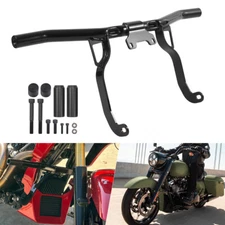 Front Black Engine Guard Crash Bar For Harley Touring Road Street Glides 14-24