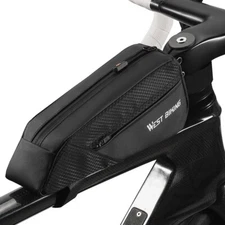 WEST BIKING Bicycle Frame Top Tube Bag Road Bike Small Triangle Bag 1L Black