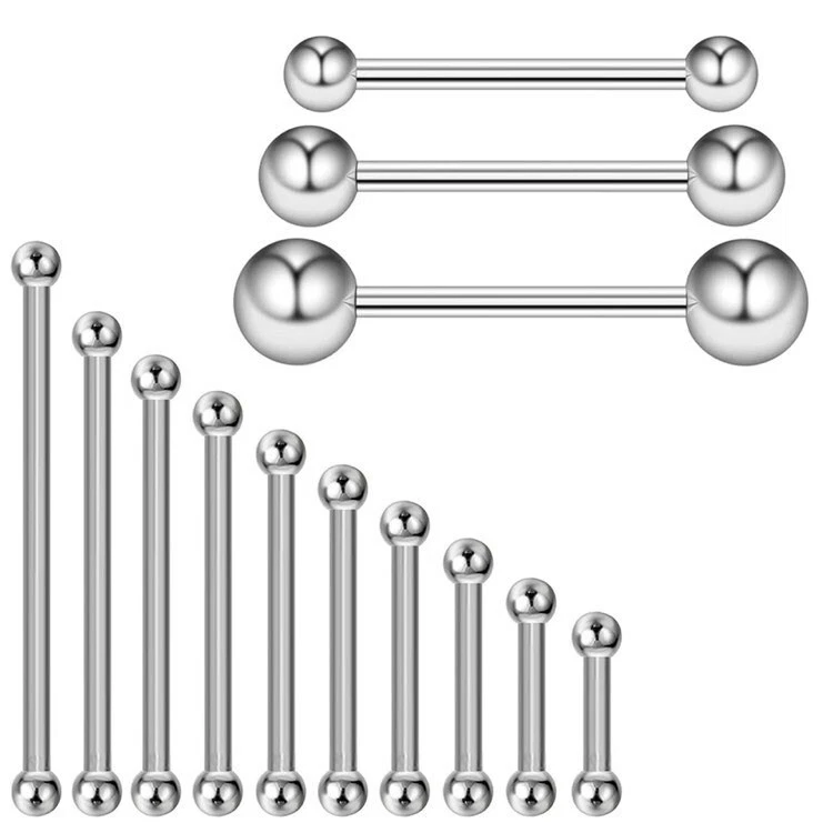 PIERCING BILANCINO BARBELL IN ACCIAIO CHIRURGICO 6/ 12/ 20 mm PERSONALIZZABILE - Immagine 4 di 4