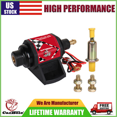 Low Pressure 2-3.5PSI 28 GPH Universal Micro Electric Fuel Pump Carburetor Gas