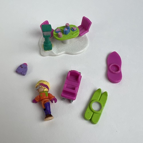 De colección Polly Pocket Bluebird Snow Mountain 1996 - Estuche de Juego Compacto x1 Figura - Imagen 5 de 8