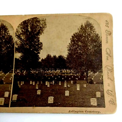 Arlington Cemetery J F Jarvis Antique Stereoview Stereograph Photo
