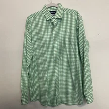 Men's VTG Polo Golf Ralph Lauren Westerton green plaid Button Down Shirt Size L