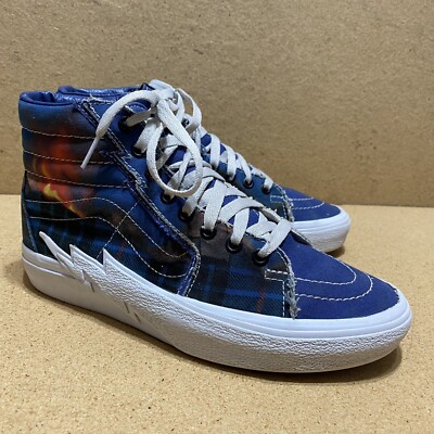 VANS SK8-HI Bolt Big Reveal Womens Size 7.5 Men 6 Blue White  display picture 1