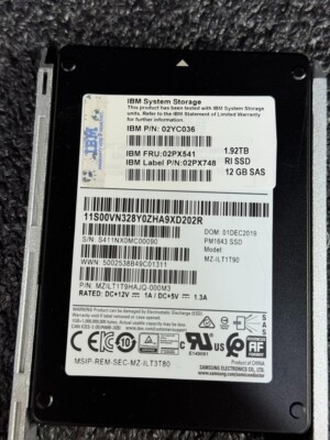 IBM 02PX541 02YC036 02PX748 1,92TB 12Gb/s SAS 2.5