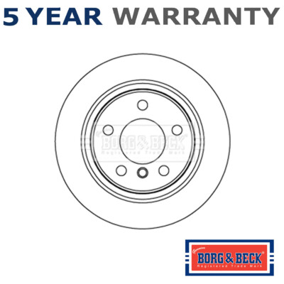 Borg & Beck Rear  1x 1x Brake Disc Fits BMW 1 Series 2 1.5 1.6 D 2.0 34216792225