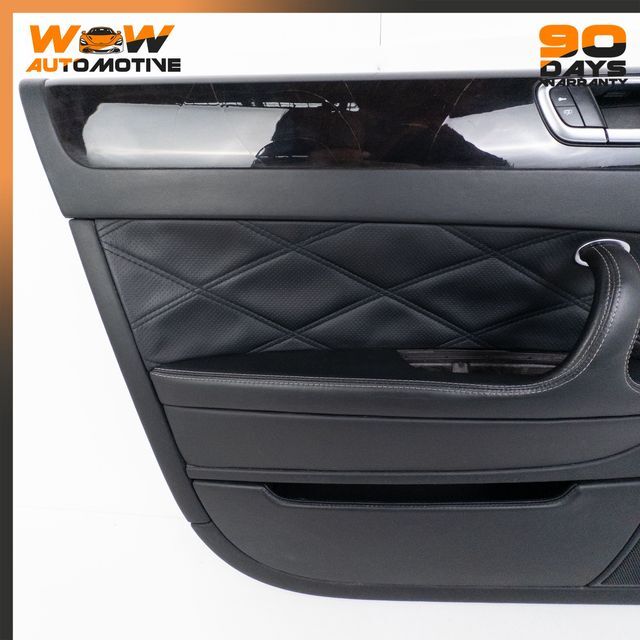 06-13 BENTLEY CONTINENTAL FLYING SPUR FRONT LEFT INTERIOR DOOR PANEL BLACK OEM