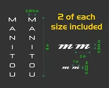 Custom Manitou Decal Set. Custom Colors. MTB Fork Bike Frame Stickers. US Seller