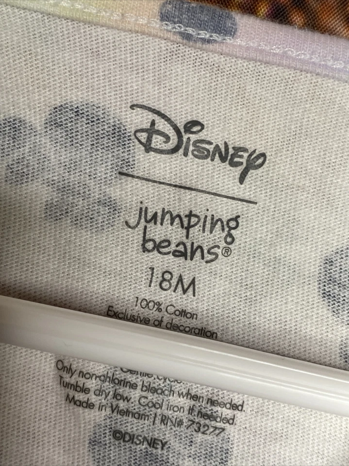 Jumping Beans Disney Girl’s Size 18 Months Minnie Mickey Dress Tie Dye - Image 2 of 3
