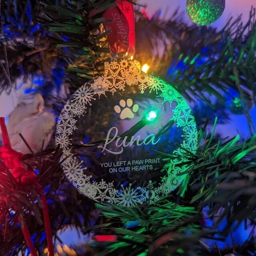 DECORACIÓN PERSONALIZADA DE ÁRBOL DE NAVIDAD DE PET MEMORIAL - Imagen 2 de 6