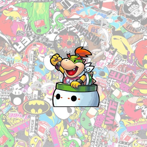 Calcomanías de vinilo para coche Bowser Koopa Jr Peeker ventana para consola Nintendo 64 Switch 2 - Imagen 2 de 4