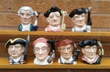 ROYAL DOULTON - SELECTION OF WILLIAMSBURG SERIES SMALL CHARACTER JUGS.