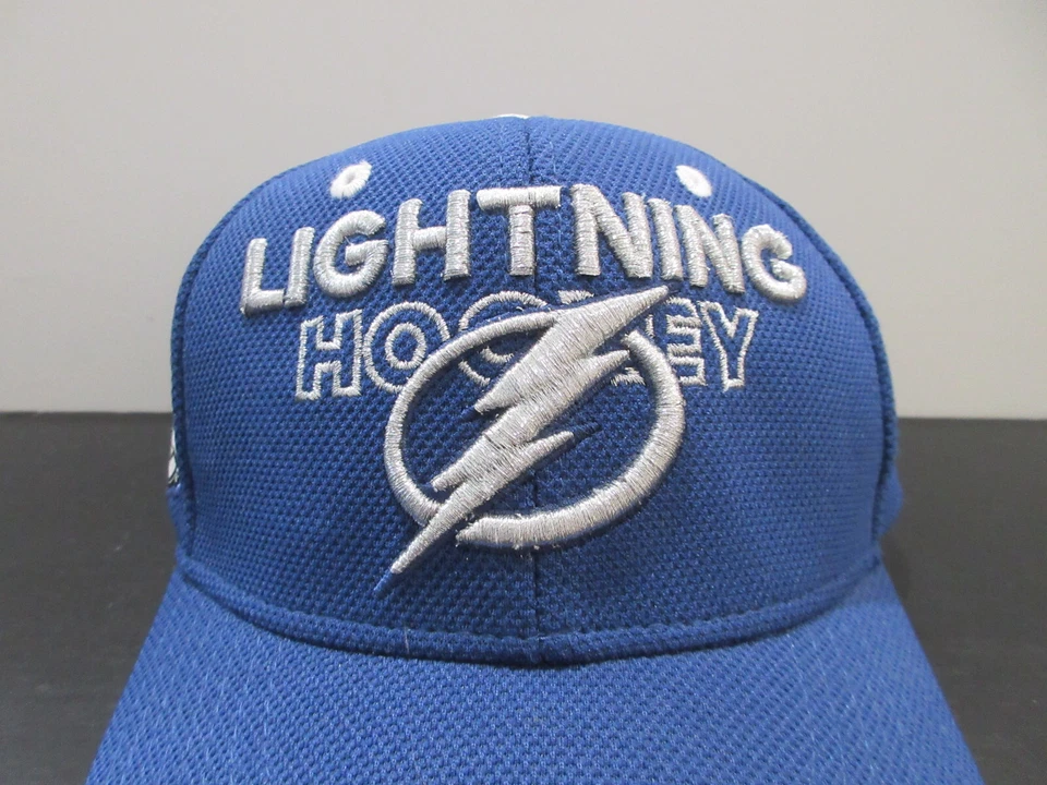 Gorra Tampa Bay Lightning Snap Back azul blanco logotipo de hockey de la NHL Adidas para hombre Foto 2 de 4