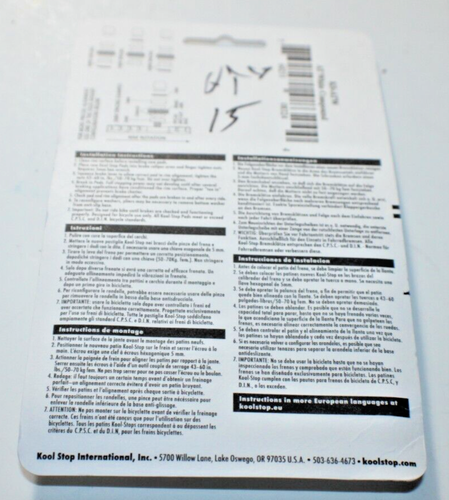 Juego de pastillas de freno delanteras/traseras blancas KS-ATW Kool-Stop AT para bicicleta envío gratuito - Imagen 6 de 7