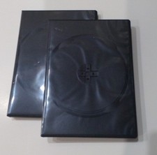2 pc Premium Black Double Multi hold 2 Discs DVD CD Case, Standard 14mm