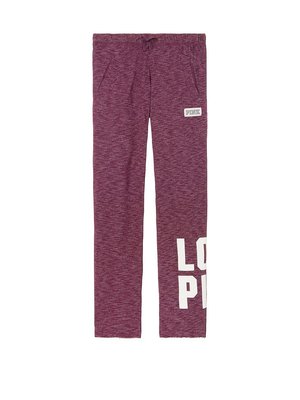 Victorias Secret Pink GRAPHIC Slouchy Boyfriend Pants BLACK ORCHID