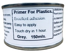 150ml Grey Primer Paint For Plastic, Fiberglass, Melamine, GRP. Brush / Spray On