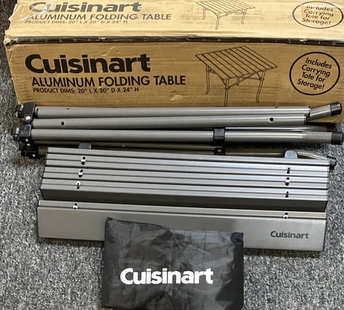 Cuisinart Outdoor Klapptische Aluminium Camping Strand Tragbar 20x20x24 Zoll @ - Bild 1 von 3