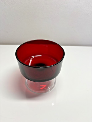Luminarc Ruby Red Sektschale Dessert /Süßigkeitenschale Vintage 8 cm 1960/70er