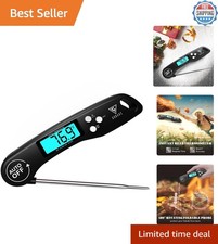 Ultimate Cooking Thermometer: Instant Read, Backlit for Evening Grilling – Black