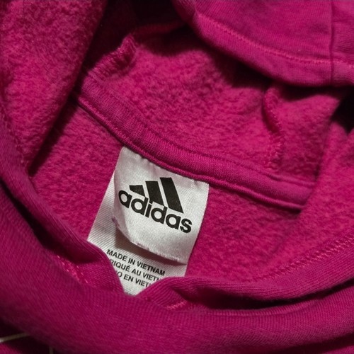 Adidas Girl's Hooded Pullover Hoodie Sweater Pink & Black Size Little Kid 5 - Picture 6 of 7