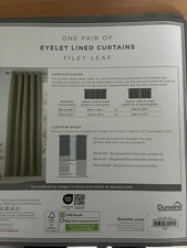 Dunelm Eyelet Lined Curtains - Filey Leaf