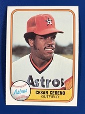 1981 Fleer Baseball Cesar Cedeno Houston Astros #59