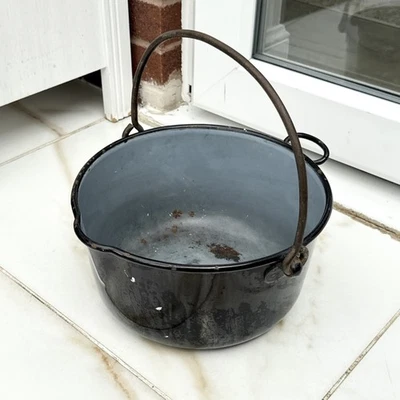 Vintage Large Aluminium Jam Pot Preserving Pan Saucepan 6” Deep By 11.5” Across - Image 1 of 4