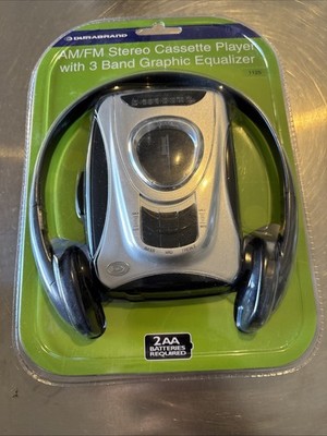 Durabrand AM/FM Stereo Cassette Player Model 1125 + Headphones Graphic Equalizer