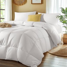 Hungarian Goose Down Comforter Queen Size White 90 X 90 Inches 850 Fill Power