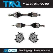 TRQ Front CV Axle Shafts & Wheel Hub Bearing Assemblies 4pc for Toyota Lexus