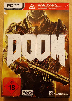 DOOM - Ego-Shooter - PC DVD Big Box Spiel - 100% Uncut - UAC Pack - USK18 - 2016