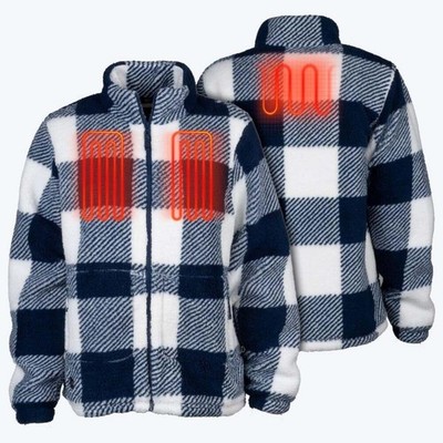 Mobile Warming Women's Upland Sherpa Printed Long Heated Jacket