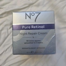 No7 Pure Retinol Night Repair Cream 1.69 fl oz Anti-Aging for Face  Neck