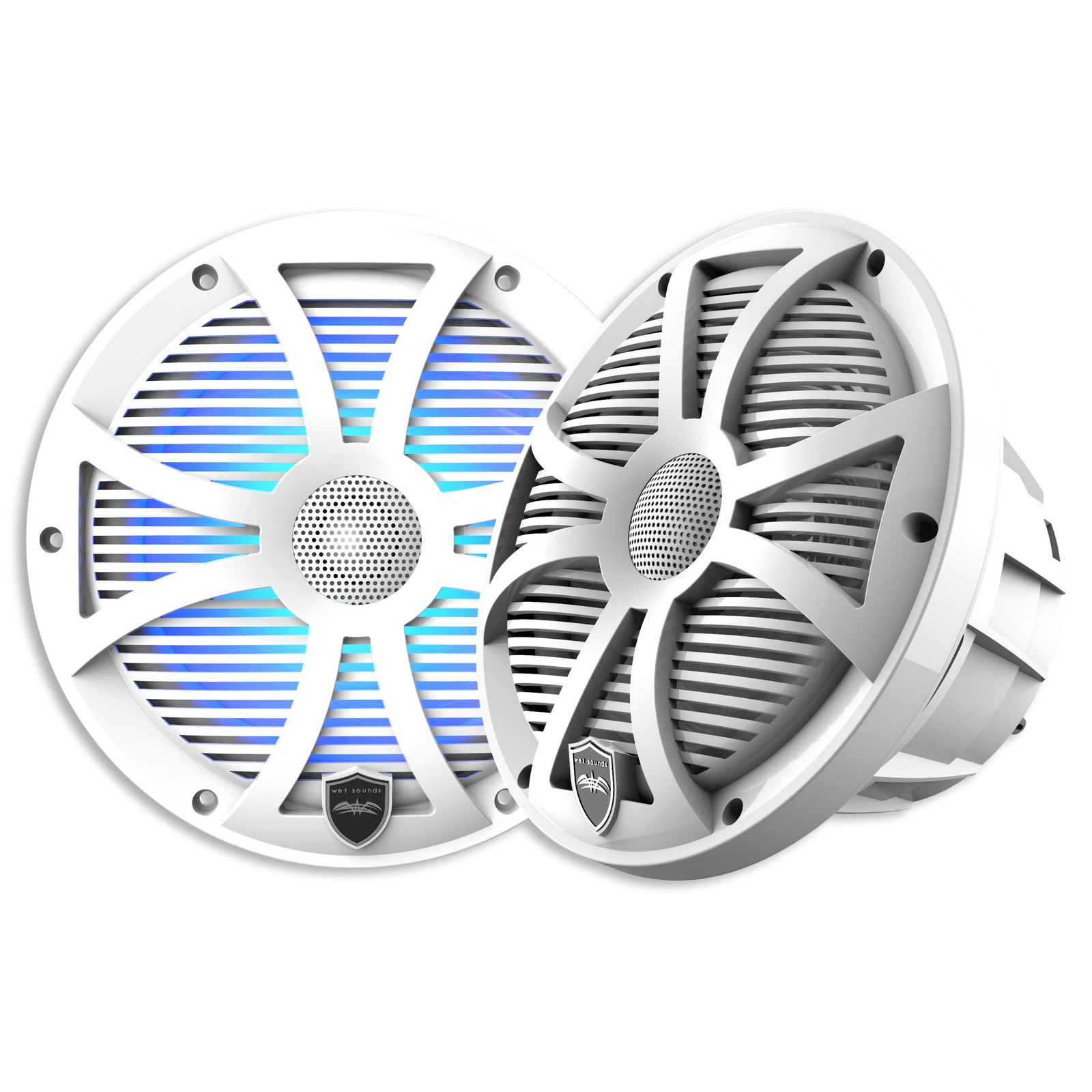 Wet Sounds REVO 8-SWW White Closed SW Grille 8" Marine LED S