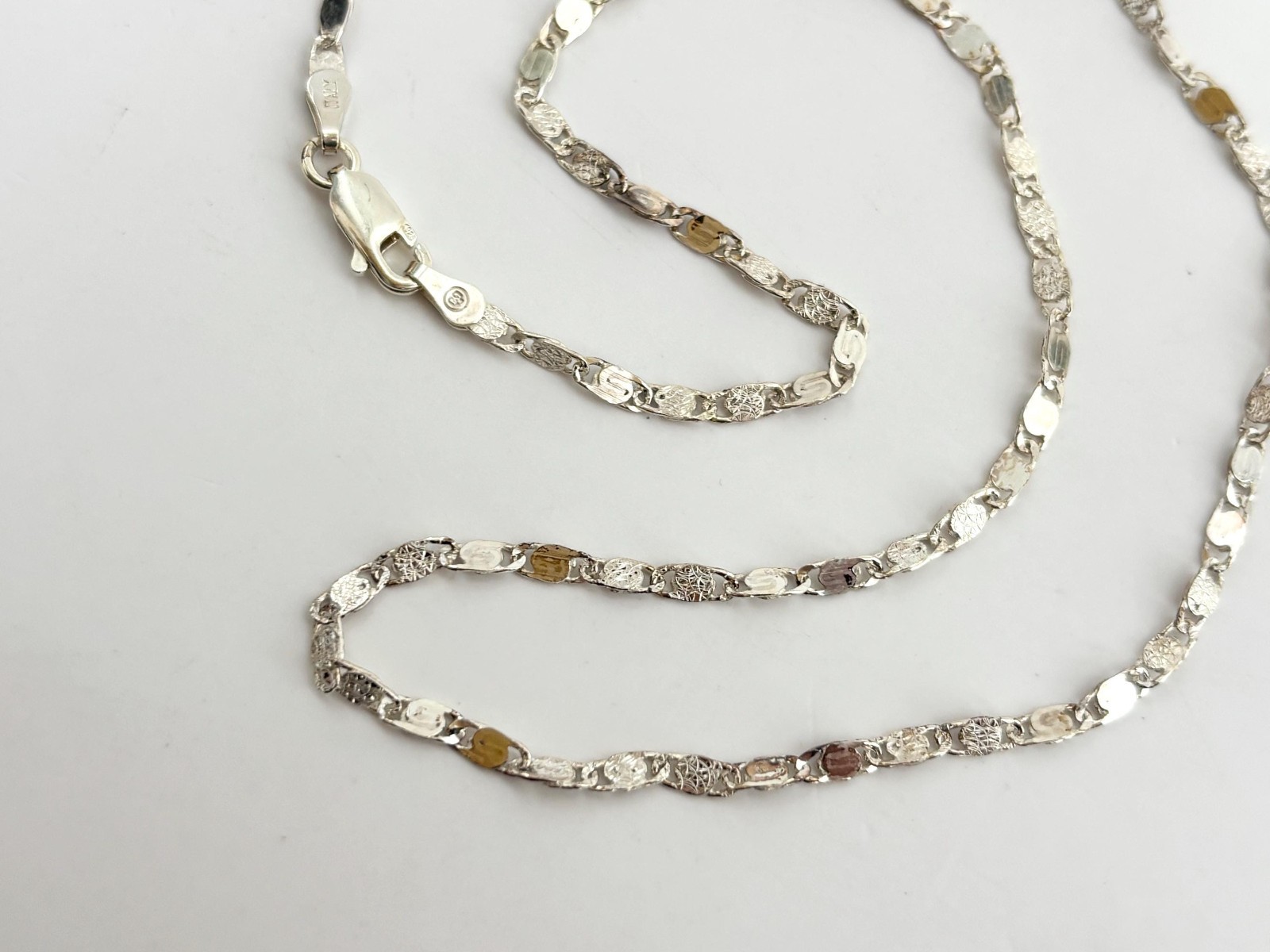 Oval Sectioned Solid Sterling Silver 925 Vintage … - image 2