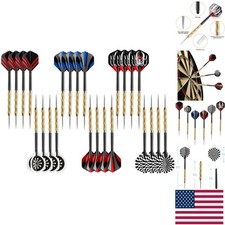 24-Piece Professional Steel Tip Darts Set - Durable  Stylish for All Skill L...