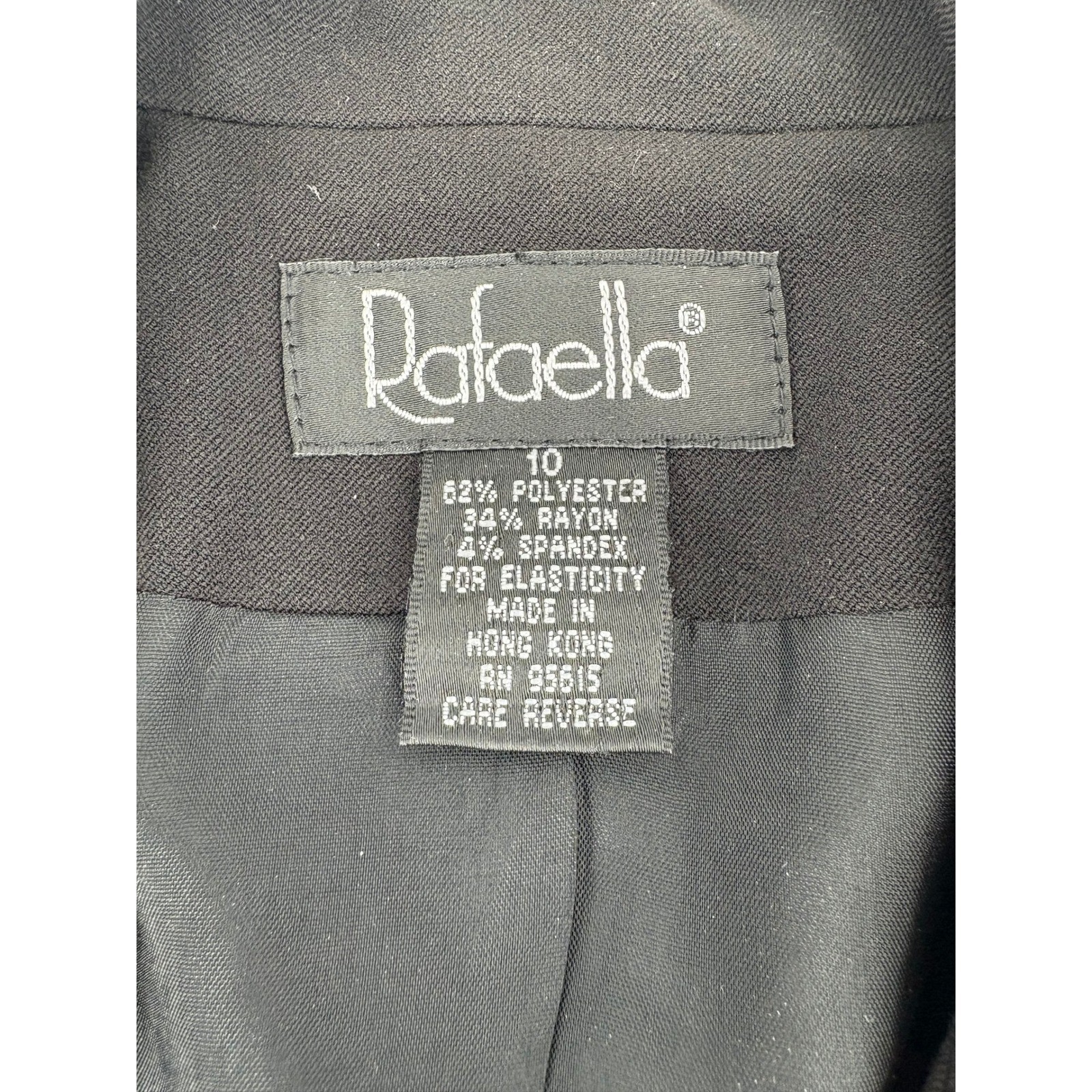 Rafaella Women's Black Blazer Jacket Size 10 Classic Button Front Office Wear