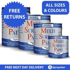 Bedec Multi-Surface Paint MSP. All In One. Interior/Exterior Gloss Satin Matt.