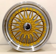 20x8.5 20x9.5 Staggered Gold Euro Rs Style Wheels Set 5x1205x114.3 35 Rims