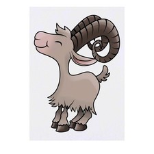 'Happy Goat' Temporary Tattoos / Transfers TO00031971