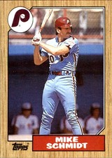 Mike Schmidt 1987 Topps #430 Philadelphia Phillies FREE SHIPPING AutographDen