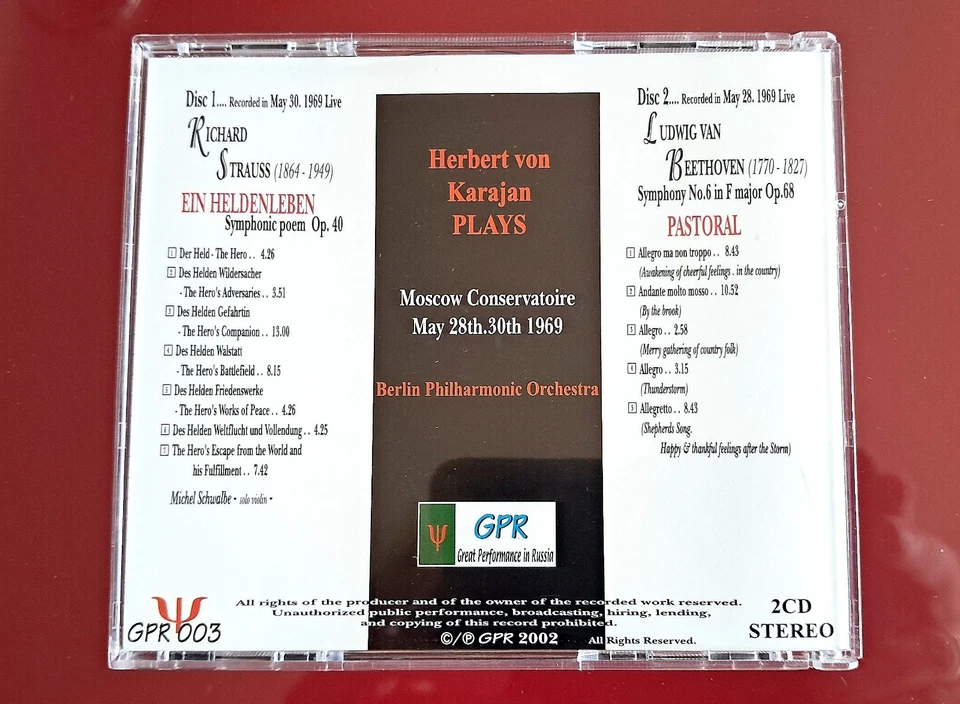 KARAJAN     1969 LIVE IN MOSKOW     R. STRAUSS + L.v.BEETHOVEN - Bild 4 von 4