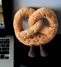 Whimsical Jellycat Amuseables Pretzel, Cute Plush Toy,with Tags Dust Bag