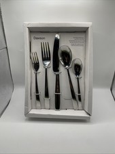 Crate And Barrel 22 Pc Flatware & Serveware Set Dawson  new In Box $100 SS