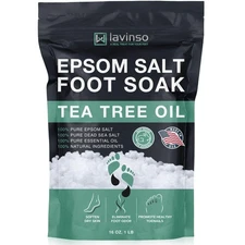 Tea Tree Oil Foot Soak with Epsom Salt - Made in USA - for Toenail Health, At...