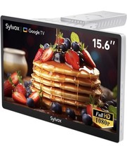 Sylvox 15.6'' Smart Under Cabinet TV Kitchen TV 1080P FHD Flip-Down 12vlot TV