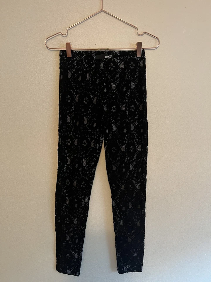 Love Moschino Black Lace Leggings Womens Size 2 - Image 2 of 4