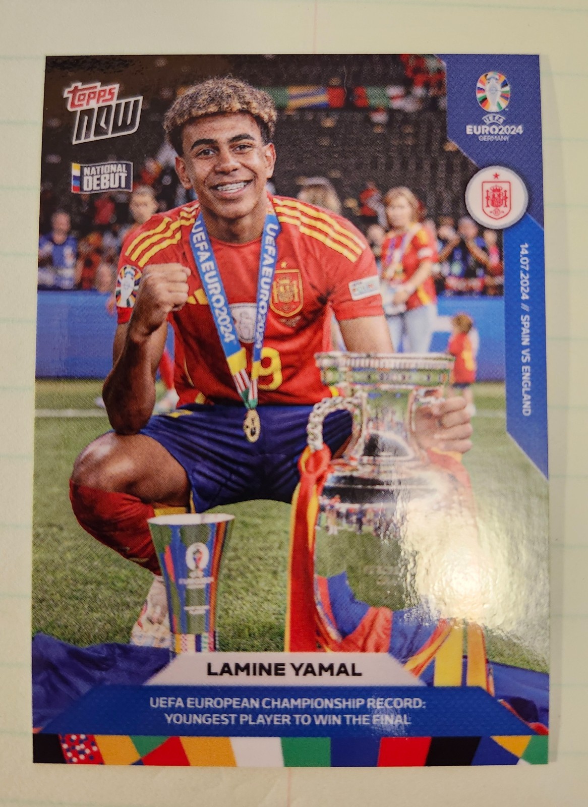 2024 Topps Now Uefa Euro - Lamine Yamal #066 National Debut